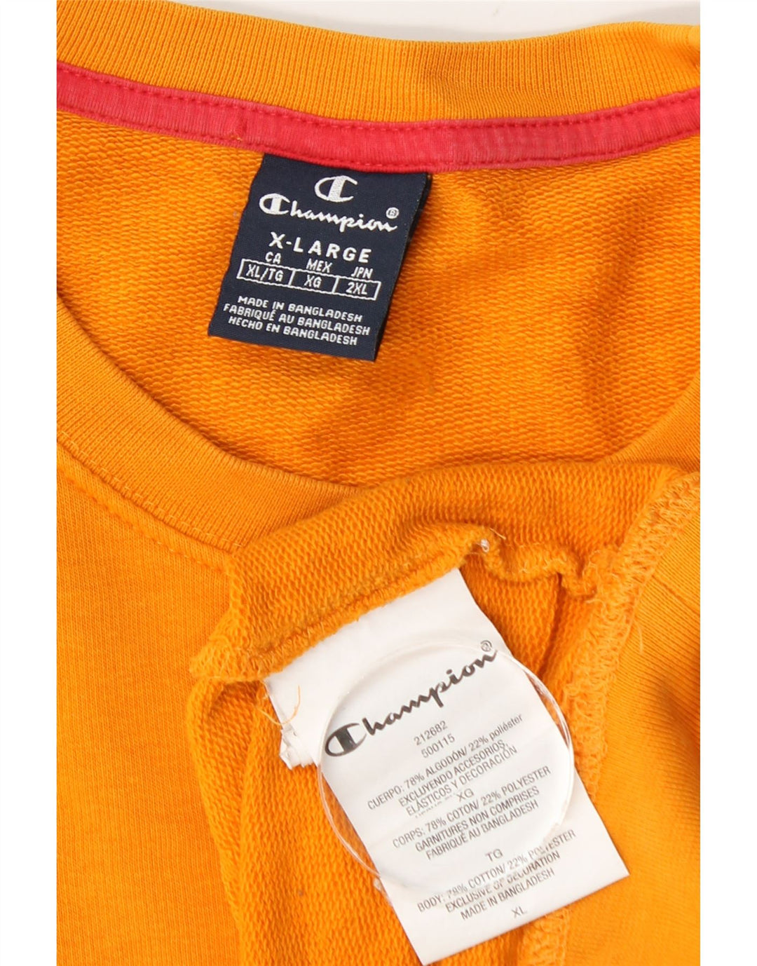Champion Herre Grafisk Sweatshirt Jumper XL Orange Bomuld
