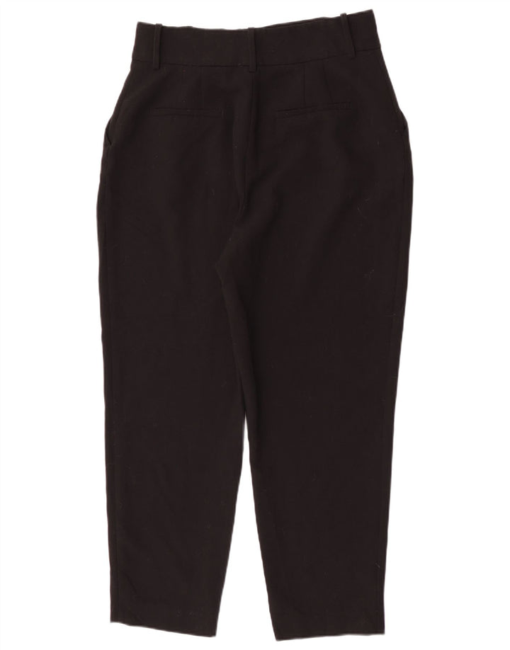 Zara koniske chinosbukser til kvinder store W30 L26 sort polyester
