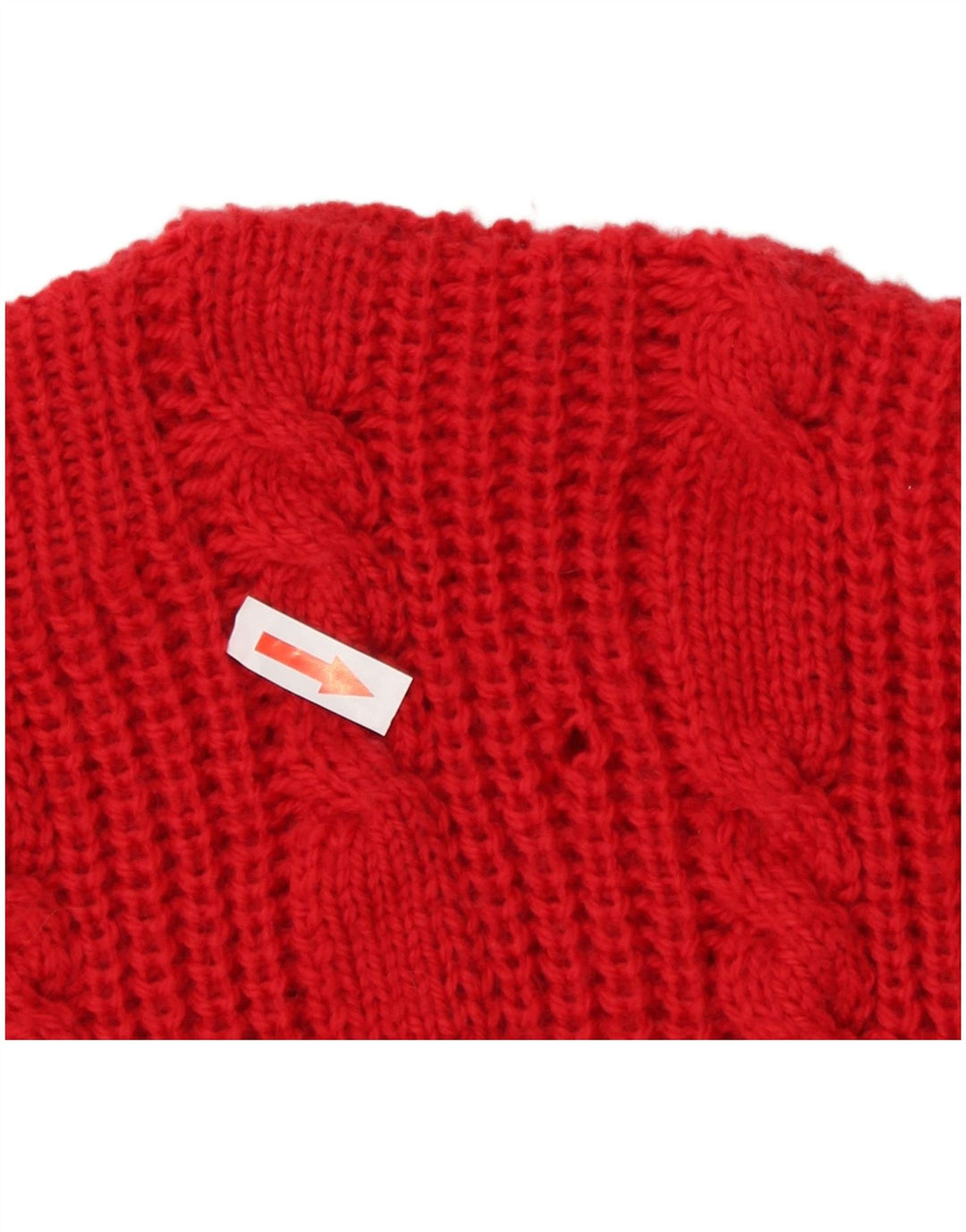 Vintage Dame Boat Neck Jumper Sweater UK 12 Medium Red