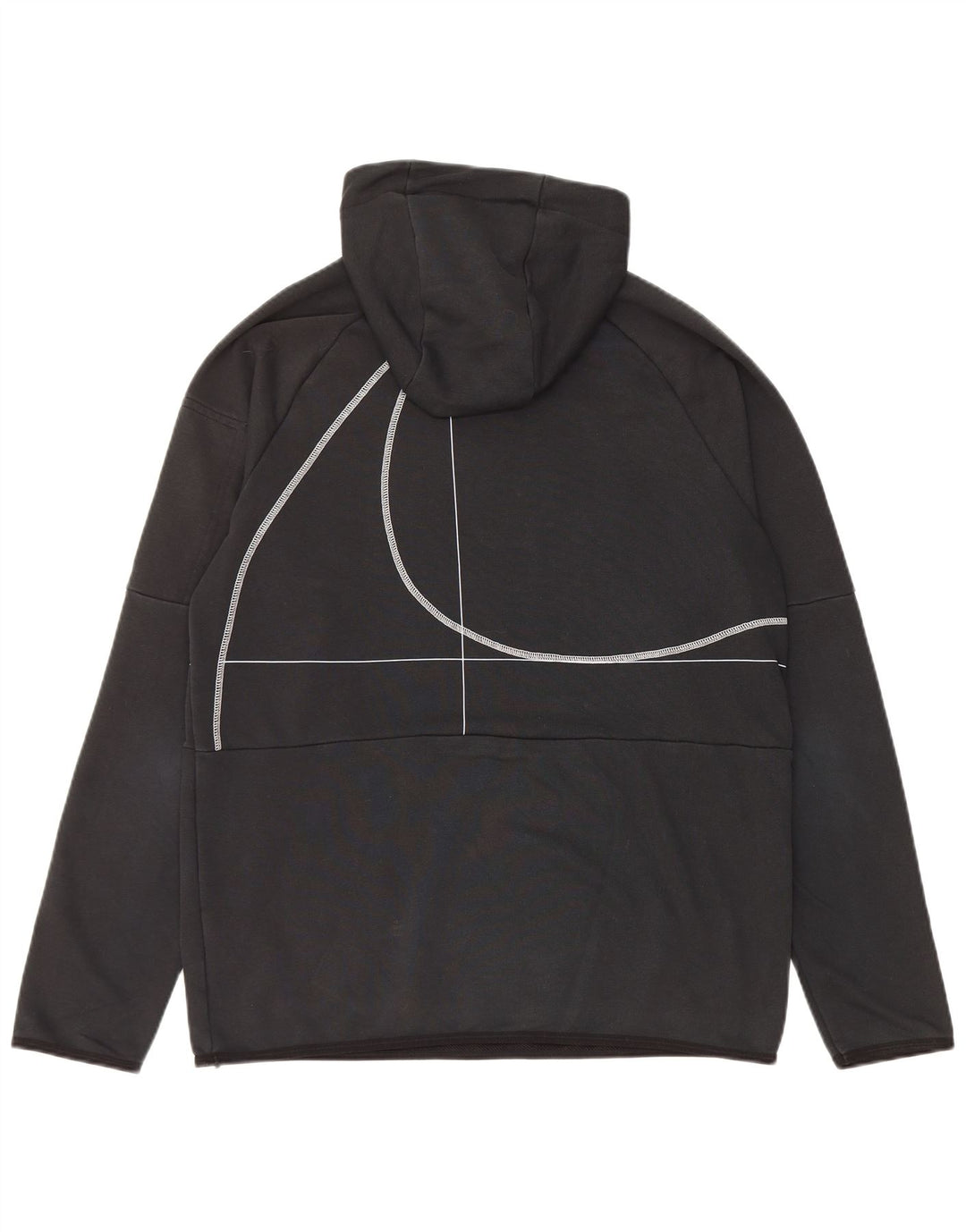 NIKE Herre Dri Fit grafisk hættetrøje Jumper Medium sort stribet bomuld