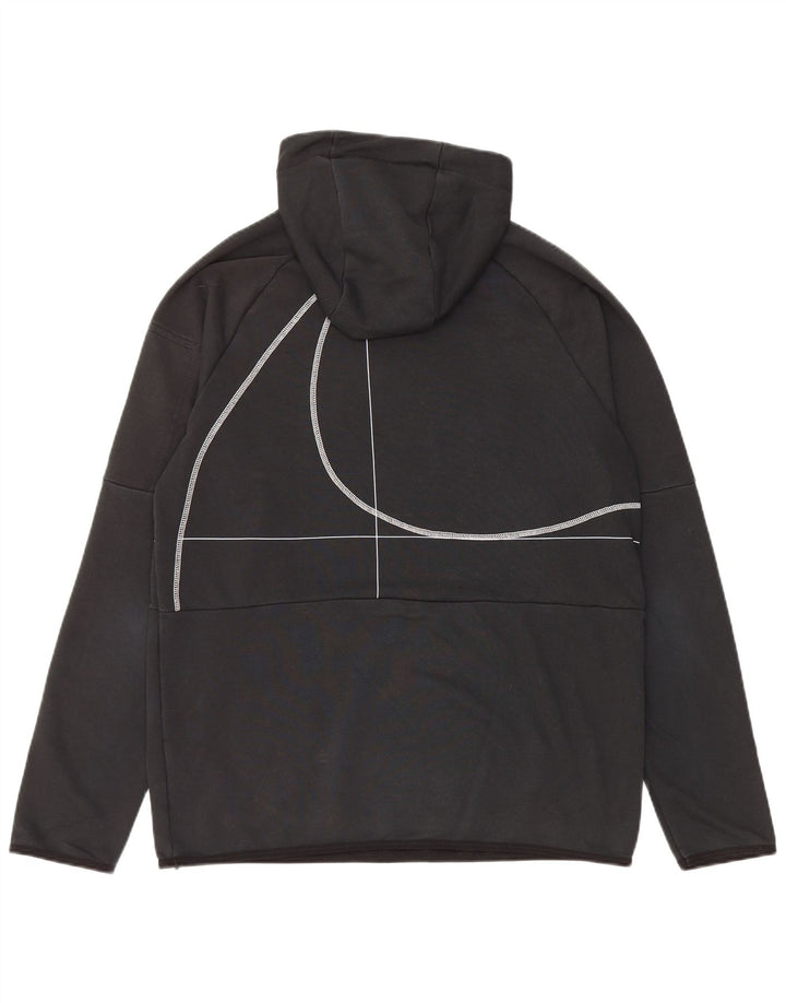 NIKE Herre Dri Fit grafisk hættetrøje Jumper Medium sort stribet bomuld