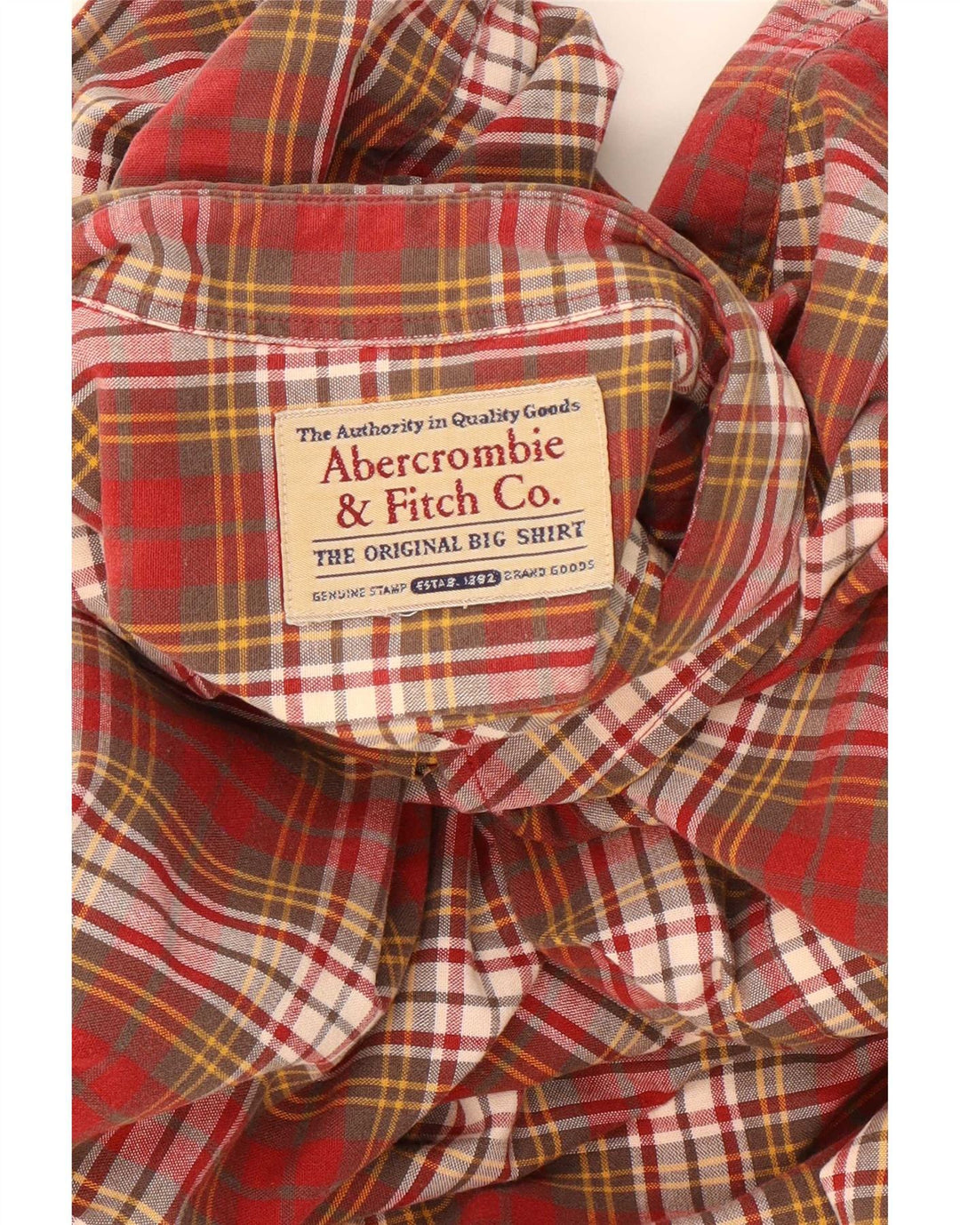 Abercrombie & Fitch herre stor skjorte 2XL rød ternet