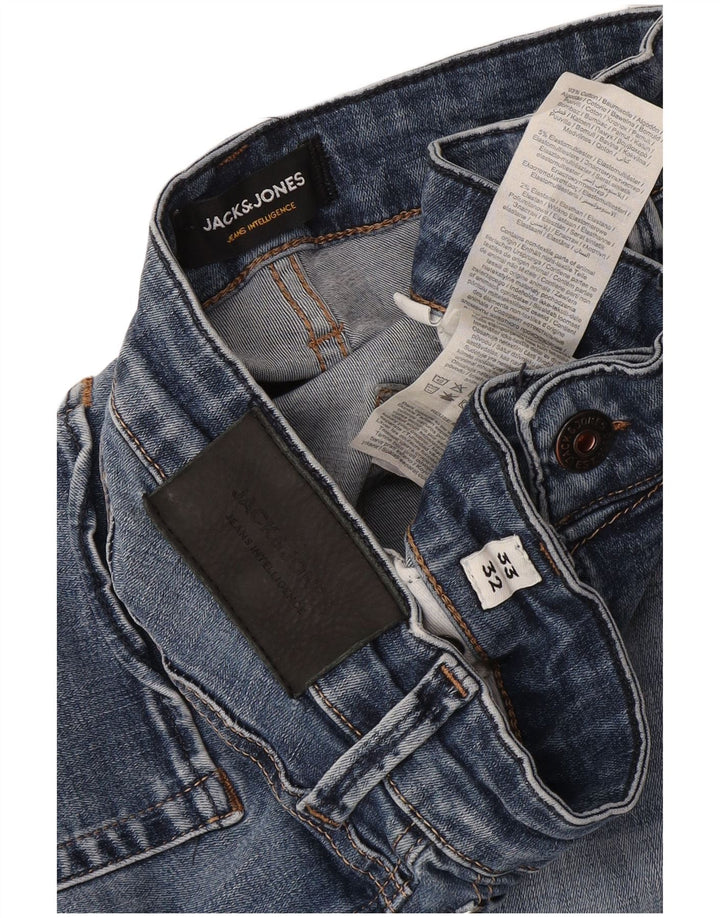 Jack & Jones Herre GLENN Slim Jeans W33 L32 Blå Bomuld