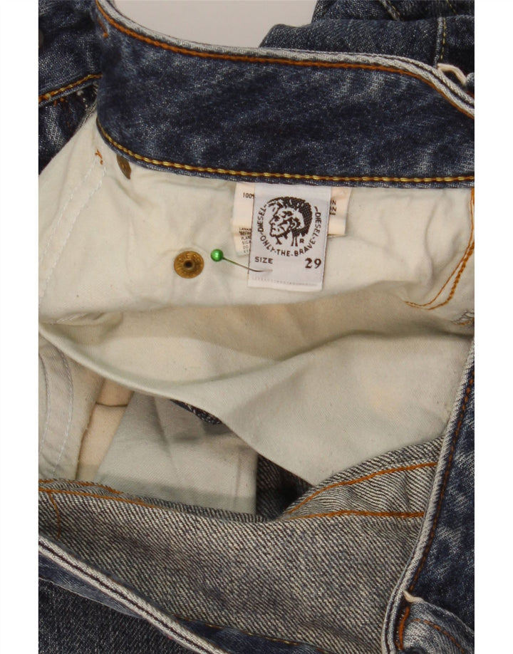 DIESEL Dame Straight Jeans W29 L30 Blå Bomuld