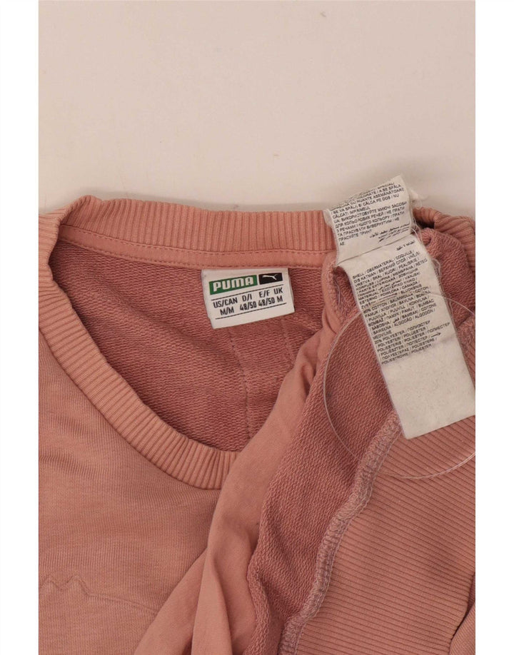 Puma Herre grafisk sweatshirt Jumper Medium Pink Colourblock Bomuld