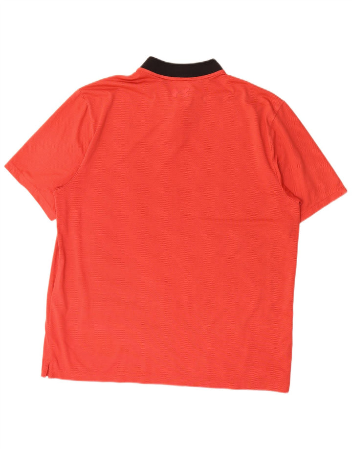 Under Armour Herre Polo Shirt Stor Rød Colourblock Polyester