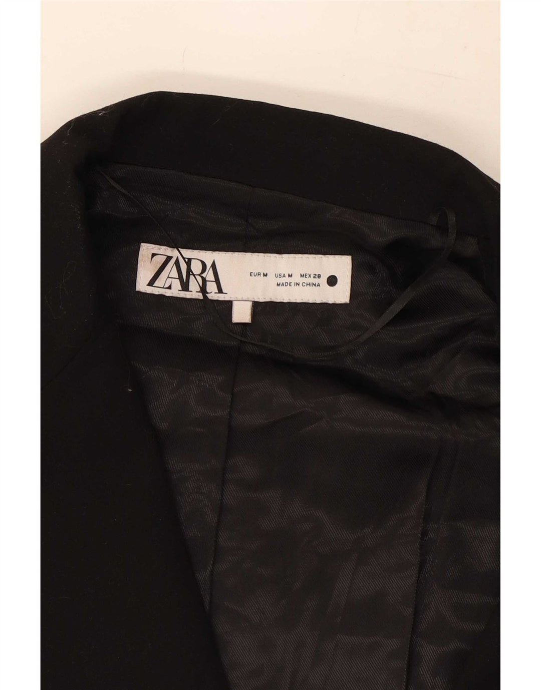 Zara Dame 2 Button Blazer Jacket UK 14 Medium Black Viscose