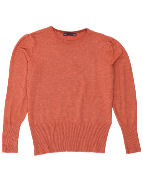 Marks & Spencer Dame sweater med rund hals DK 10 Small Pink Flecked