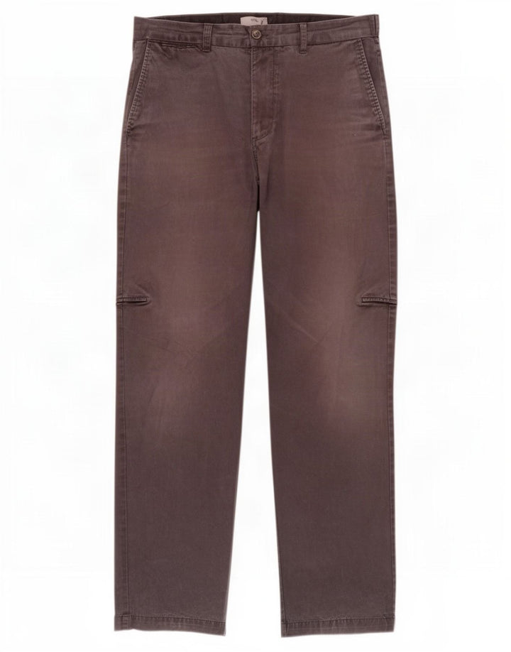 Marks & Spencer Herre Regular Chino Bukser W34 L33 Grå Bomuld