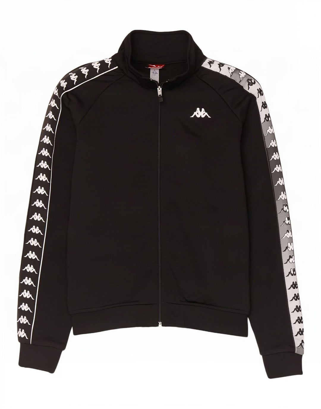 Kappa Herre grafisk træningsdragt Topjakke Medium Sort Colourblock Polyester