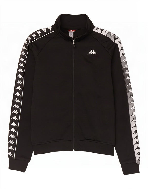 Kappa Herre grafisk træningsdragt Topjakke Medium Sort Colourblock Polyester