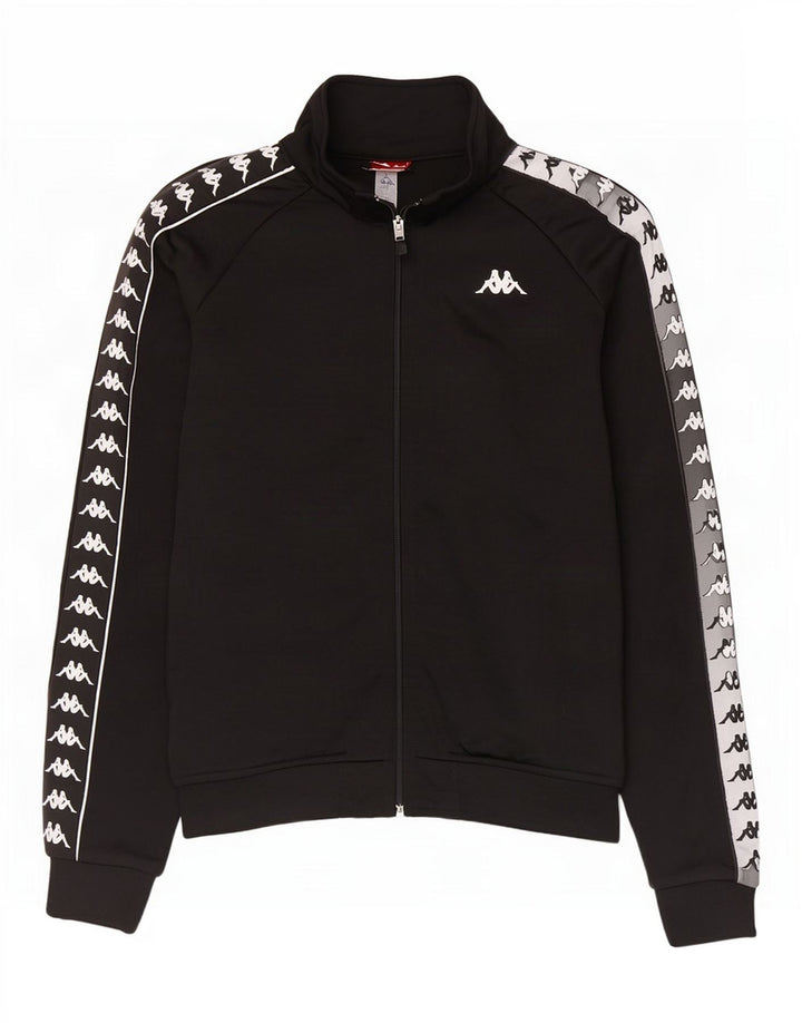 Kappa Herre grafisk træningsdragt Topjakke Medium Sort Colourblock Polyester