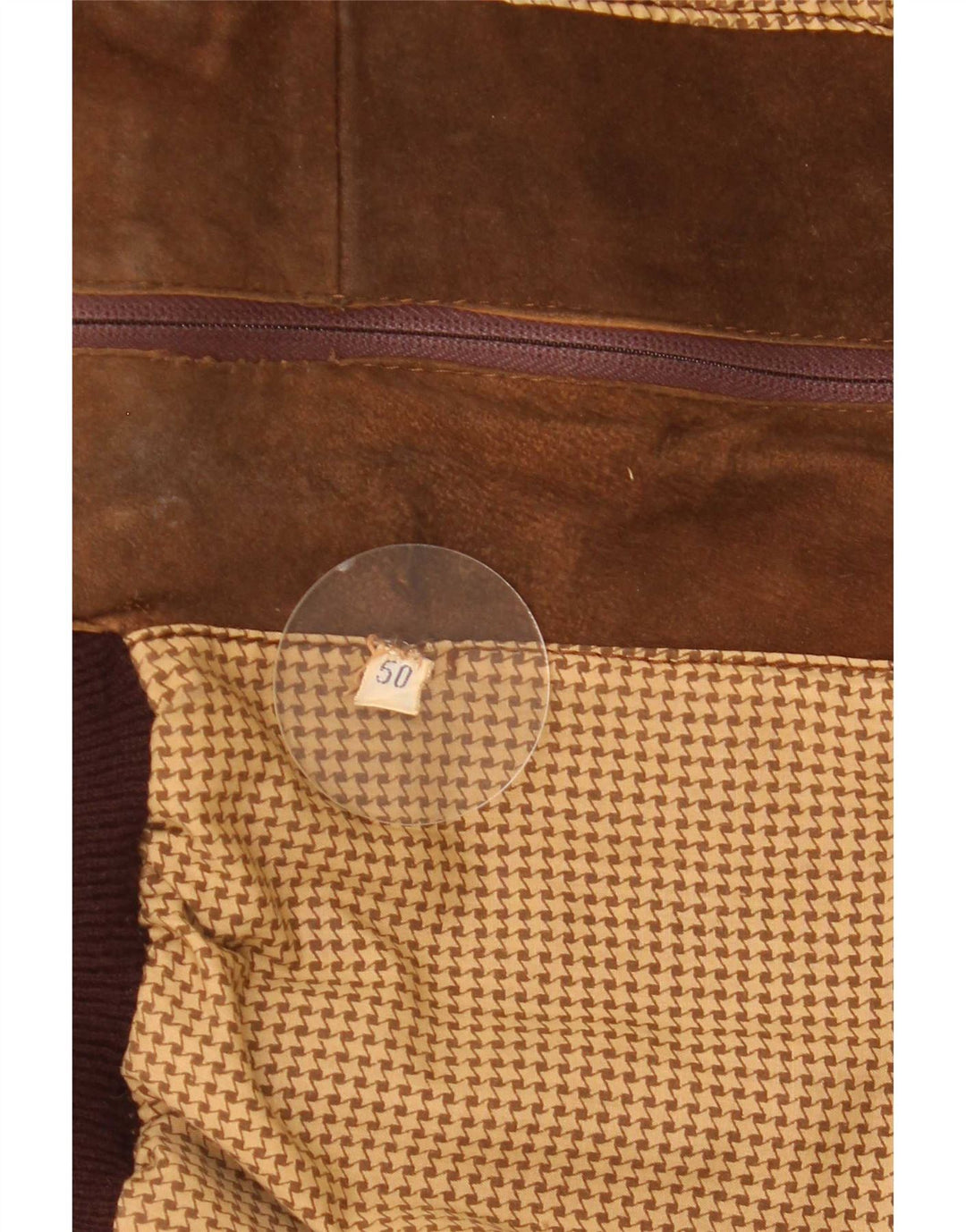 Vintage herre ruskind bomberjakke IT 50 Large Brown