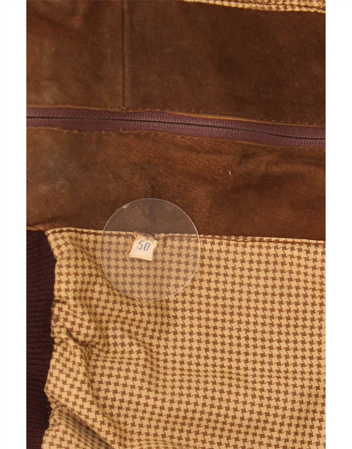 Vintage herre ruskind bomberjakke IT 50 Large Brown