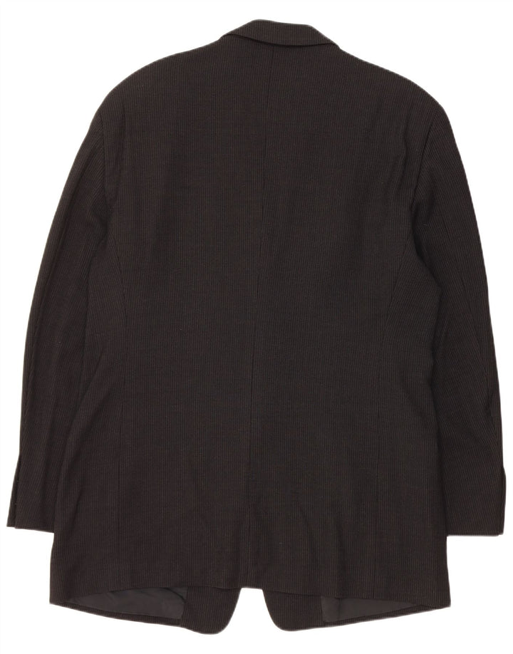 Giorgio Armani Herre 3-knaps blazerjakke IT 54 XL Sort nålestribe
