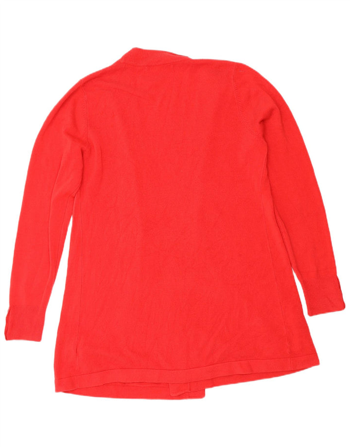Marks & Spencer Womens Open Cardigan Sweater UK 16 Large Red Acryl