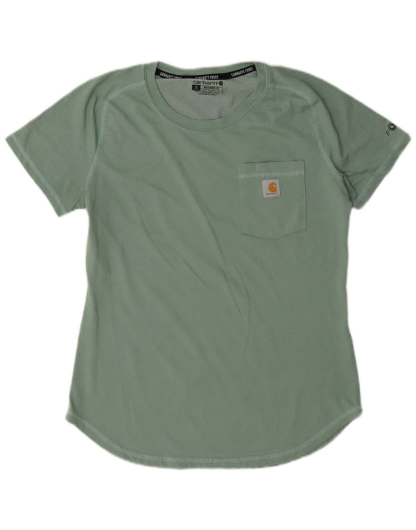 Carhartt Womens Relaxed Fit T-Shirt Top US 4/6 Small Green