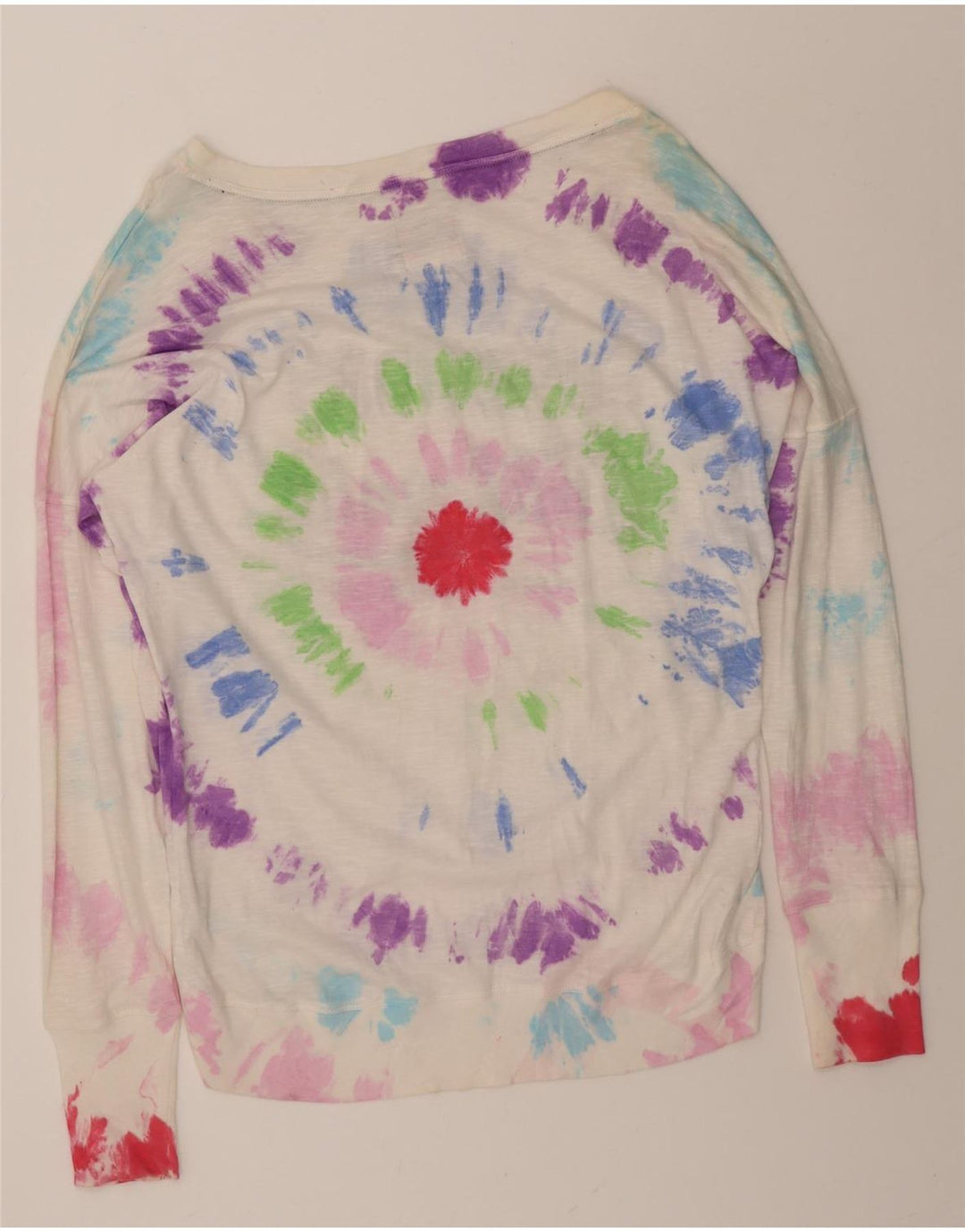 SUPERDRY Womens Sweatshirt Jumper UK 16 Large Multicoloured Tie Dye Vintage Superdry and Second-Hand Superdry from Messina Hembry 