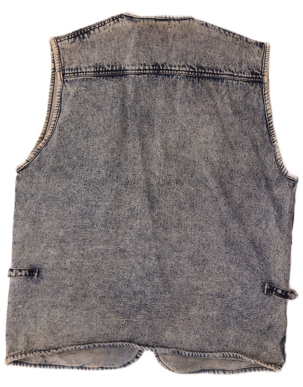 Vintage Herre Denim Gilet UK 40 Large Blue