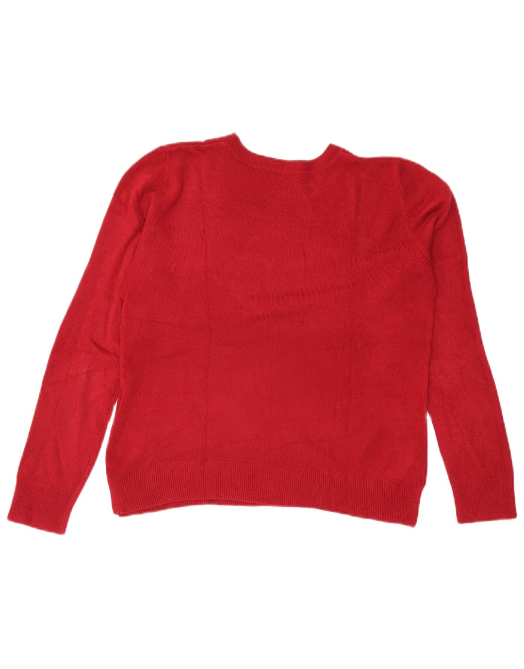 Marks & Spencer Dame Crop Boat Neck Jumper Sweater UK 12 Medium Red