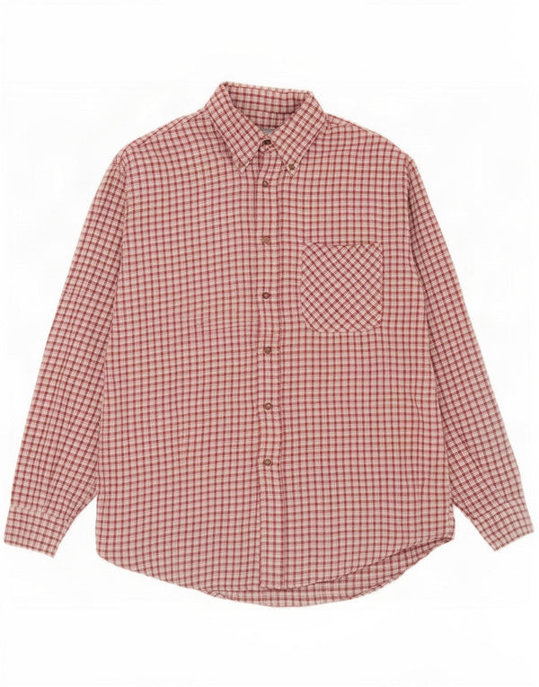 Vintage herre flannel skjorte XL Burgund tern