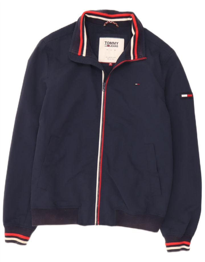 Tommy Hilfiger Bomberjakke til mænd UK 38 Mellem marineblå stribet polyamid