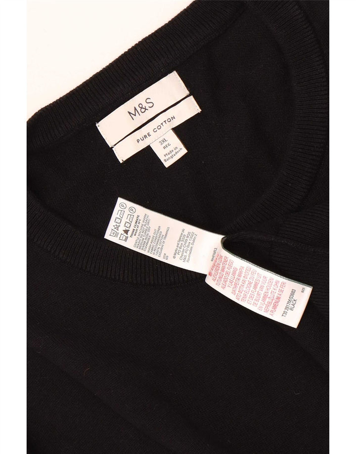 Marks & Spencer Herre sweater med rund hals 3XL sort bomuld