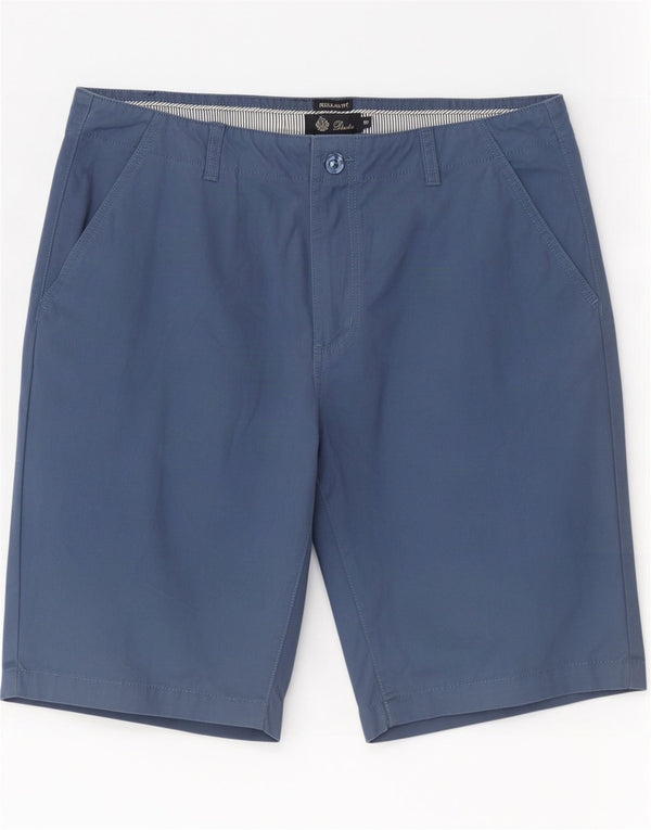 Dacks Herre Regular Fit Chino Shorts IT 50 Large W34 Blue Cotton