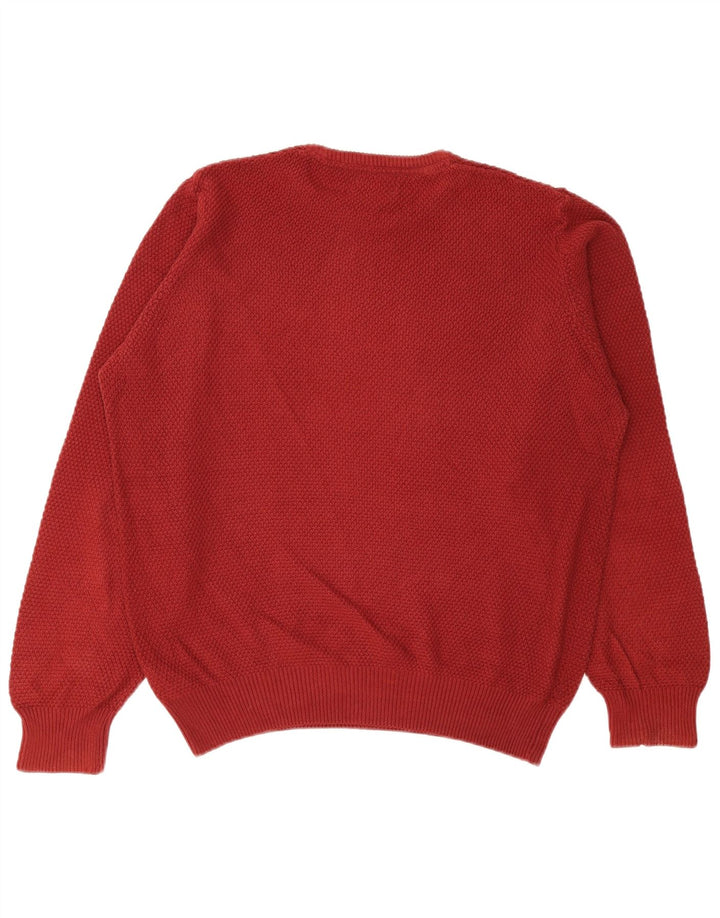 Marks & Spencer herre skræddersyet pasform med rund hals sweater Medium Burgundy