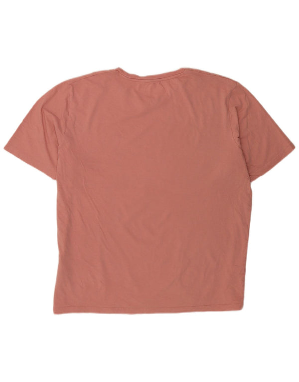 Jack & Jones Herre T-Shirt Top 2XL Pink Bomuld