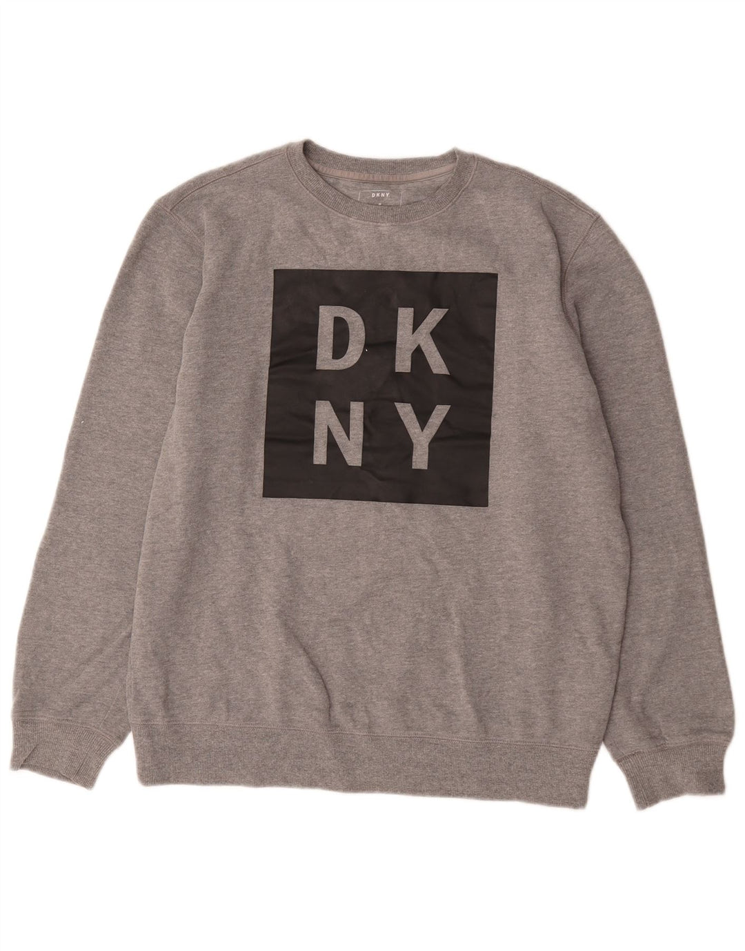 Dkny Herre Grafisk Sweatshirt Jumper Medium Grå Flecked Bomuld