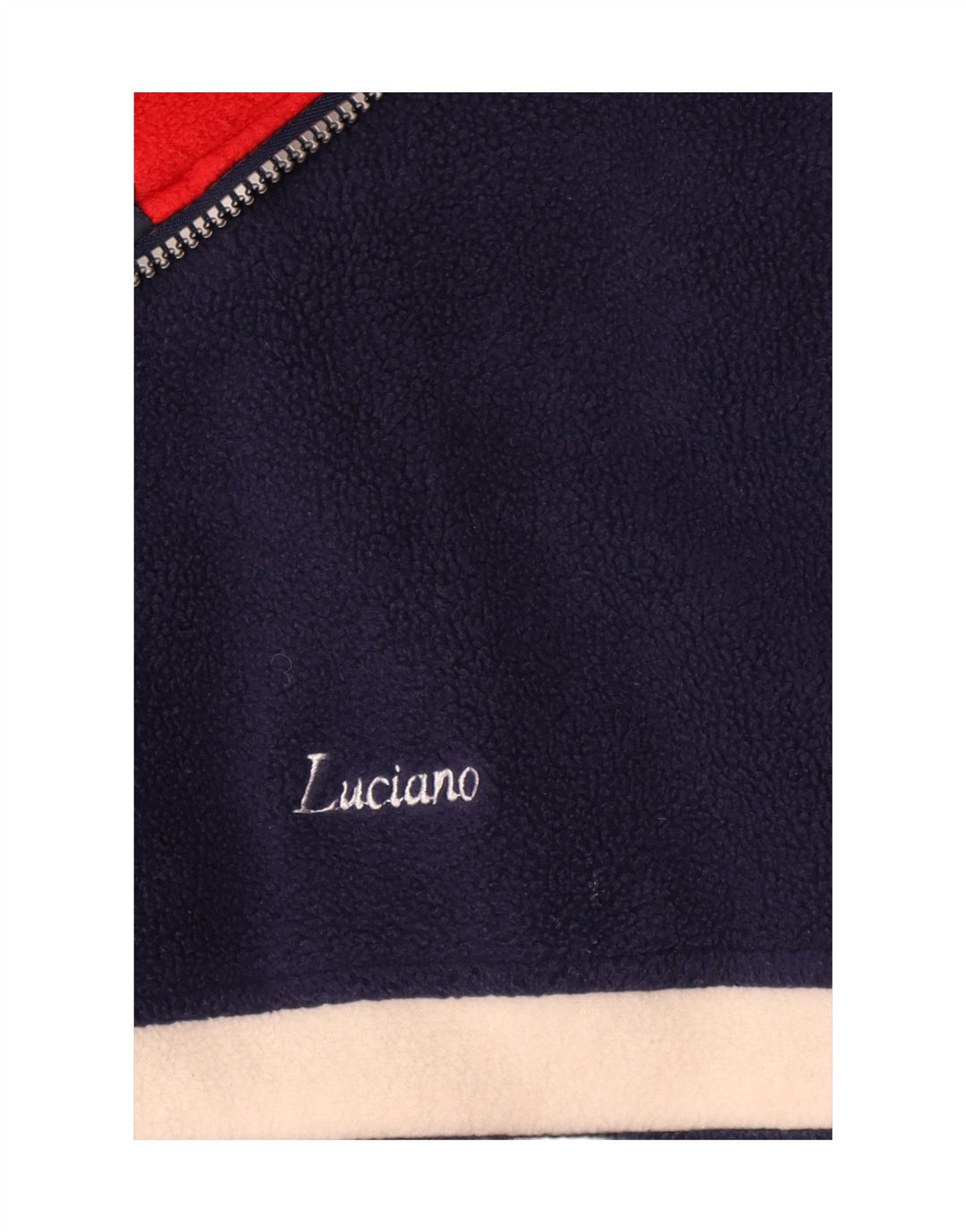 Vintage fleecejakke til mænd UK 40 Large Navy Blue Colourblock