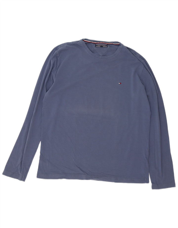 Tommy Hilfiger Herre Top Langærmet 2XL Navy Blue Bomuld