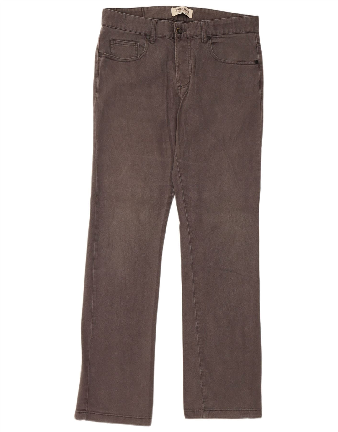 ZARA Straight Casual Bukser til mænd EU 40 Medium W31 L31 Grå