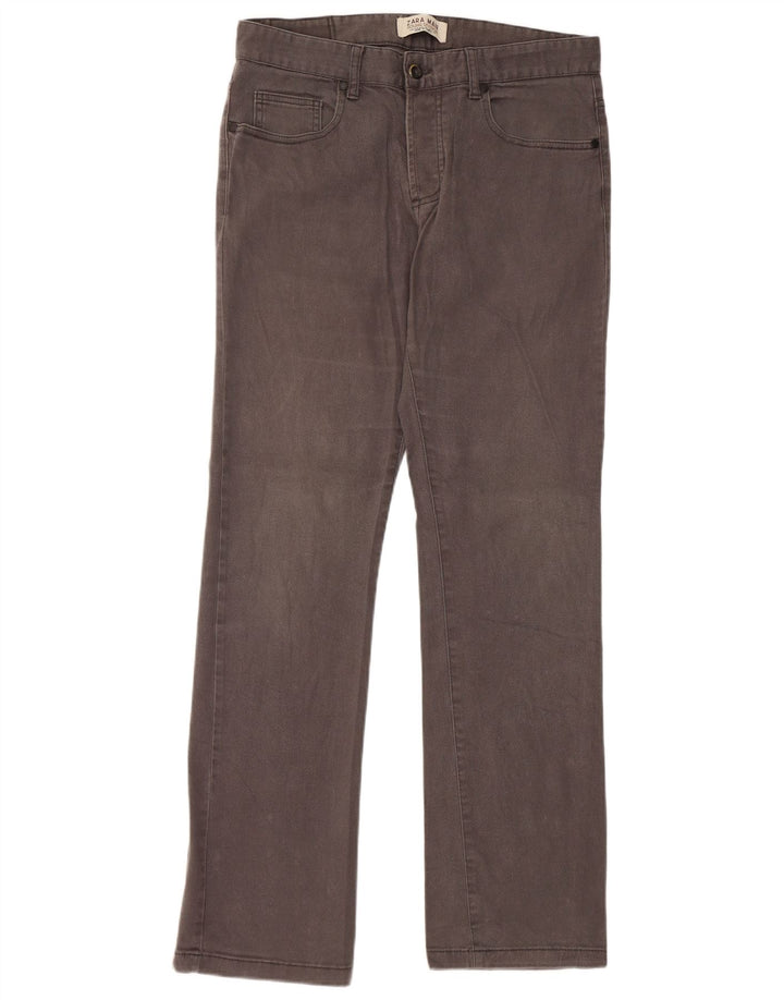 ZARA Straight Casual Bukser til mænd EU 40 Medium W31 L31 Grå