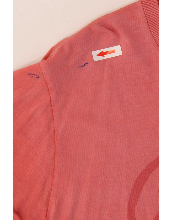 Diesel Herre grafisk T-shirt Top Medium Pink Bomuld