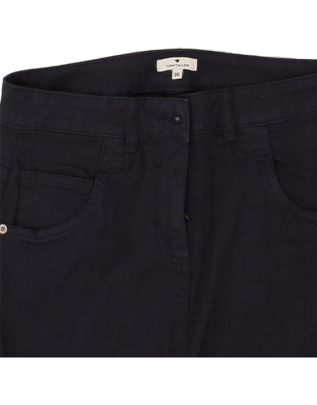 TOM TAILOR Womens Straight Skirt EU 36 Small W30  Navy Blue Vintage Tom Tailor and Second-Hand Tom Tailor from Messina Hembry 