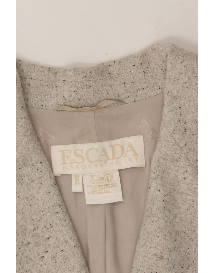 ESCADA Womens by Margaretha Ley Crop Blazer Jacket EU 38 Medium Beige Vintage Escada and Second-Hand Escada from Messina Hembry 