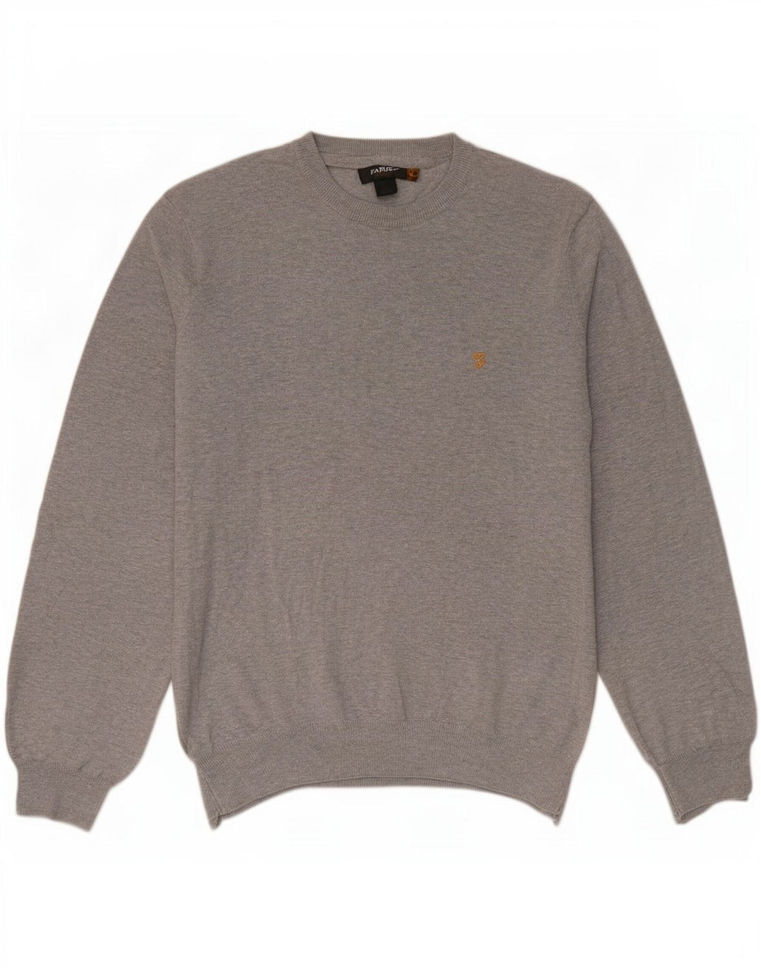 Farah Herre sweater med rund hals, mellemgrå