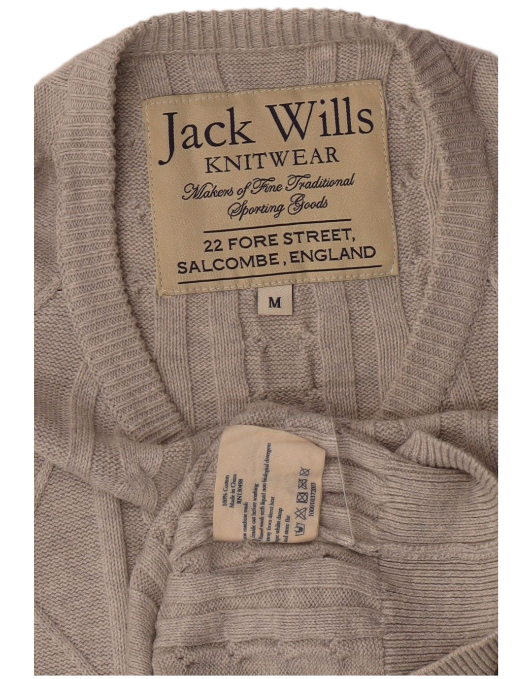 Jack Wills Herre Crew Neck Jumper Sweater Medium Grey Bomuld Classic