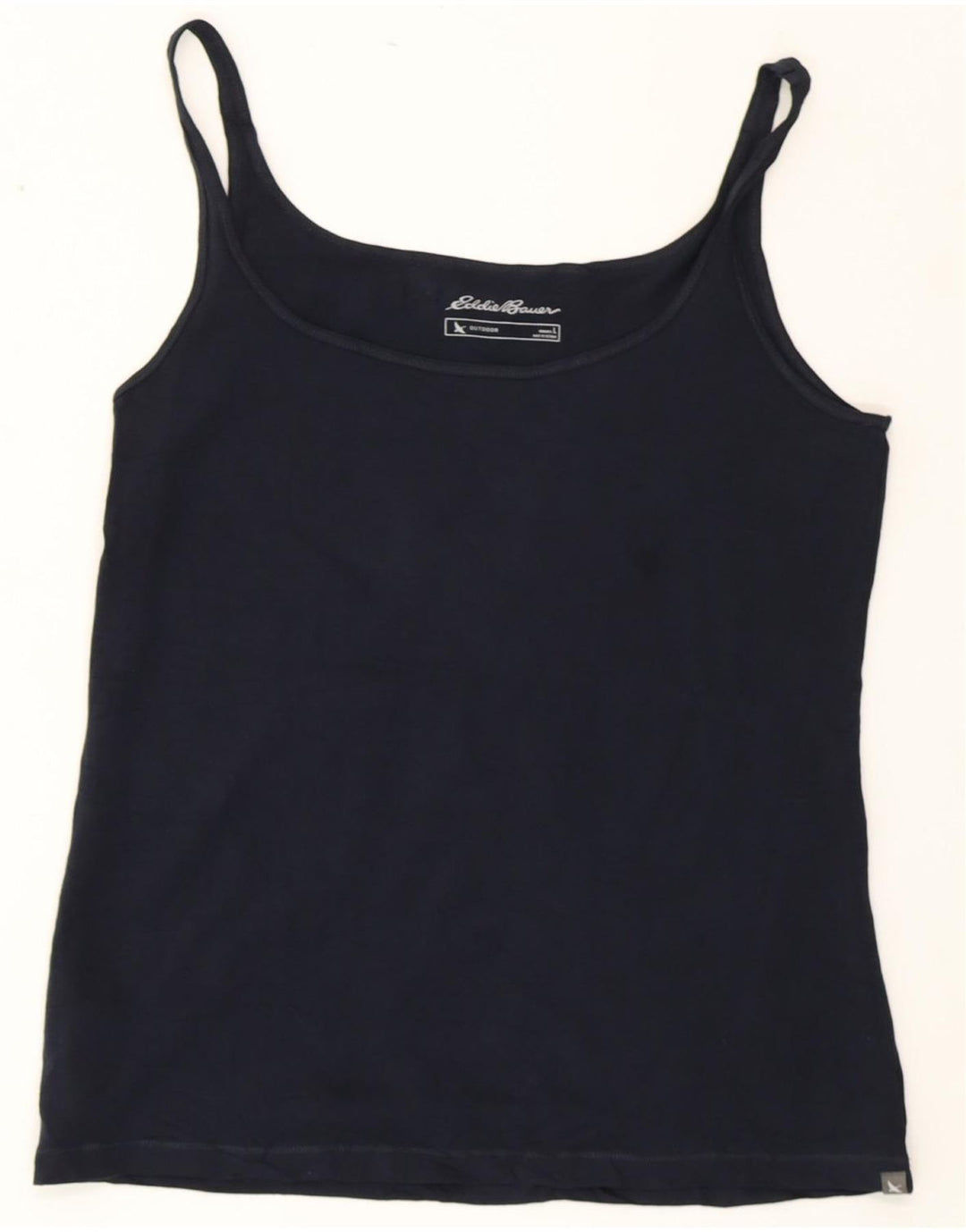 EDDIE BAUER Dame Outdoor Cami Top UK 14 Large Navy Blue Cotton
