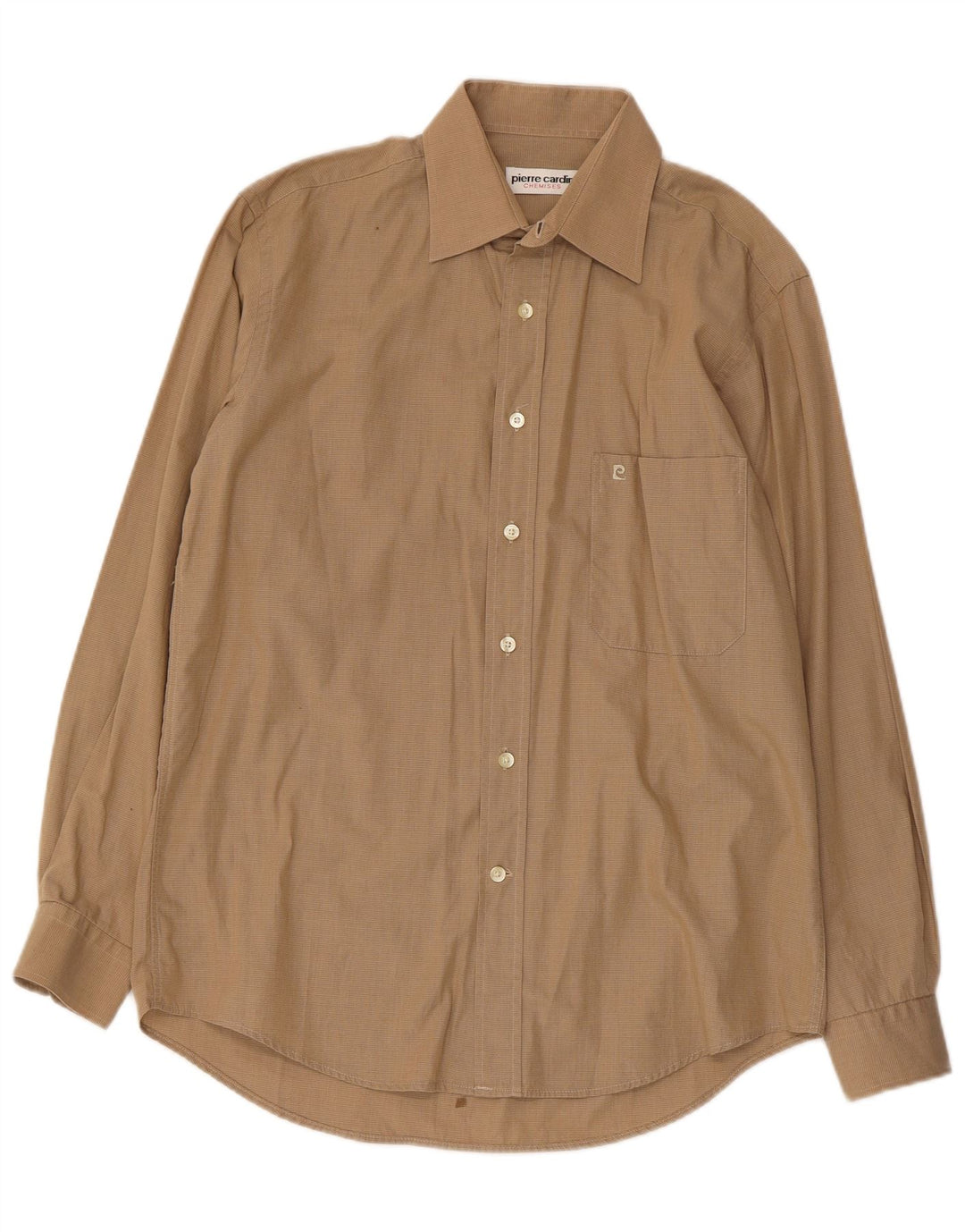 PIERRE CARDIN Herreskjorte str. 39 Medium Beige Nålestribet bomuld