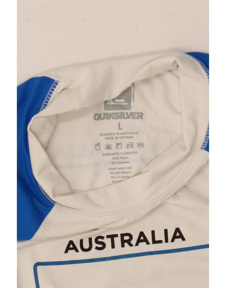 Quiksilver Herre Grafisk Top Langærmet Stor Hvid Colourblock Nylon