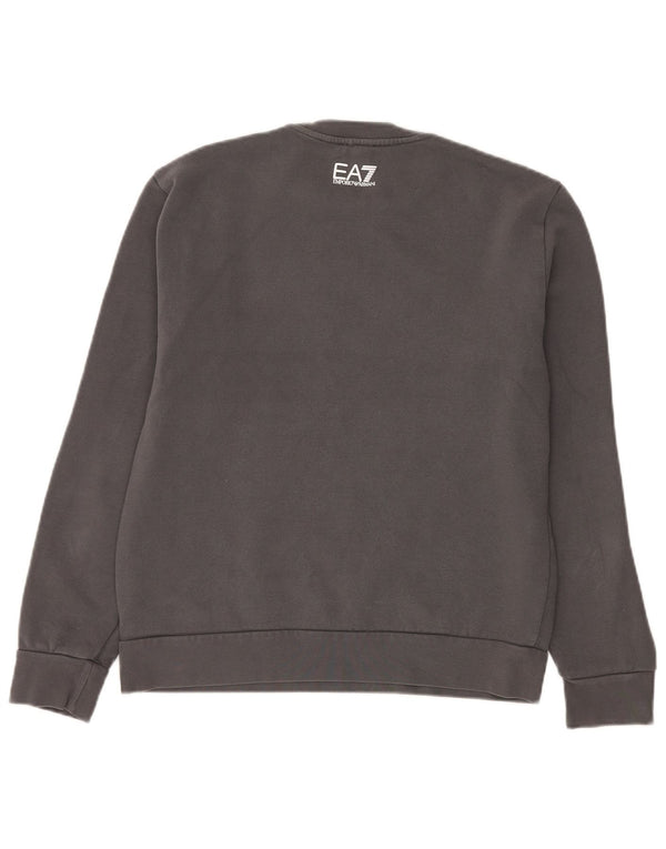 Emporio Armani Herre grafisk sweatshirt Jumper Medium Grå Bomuld