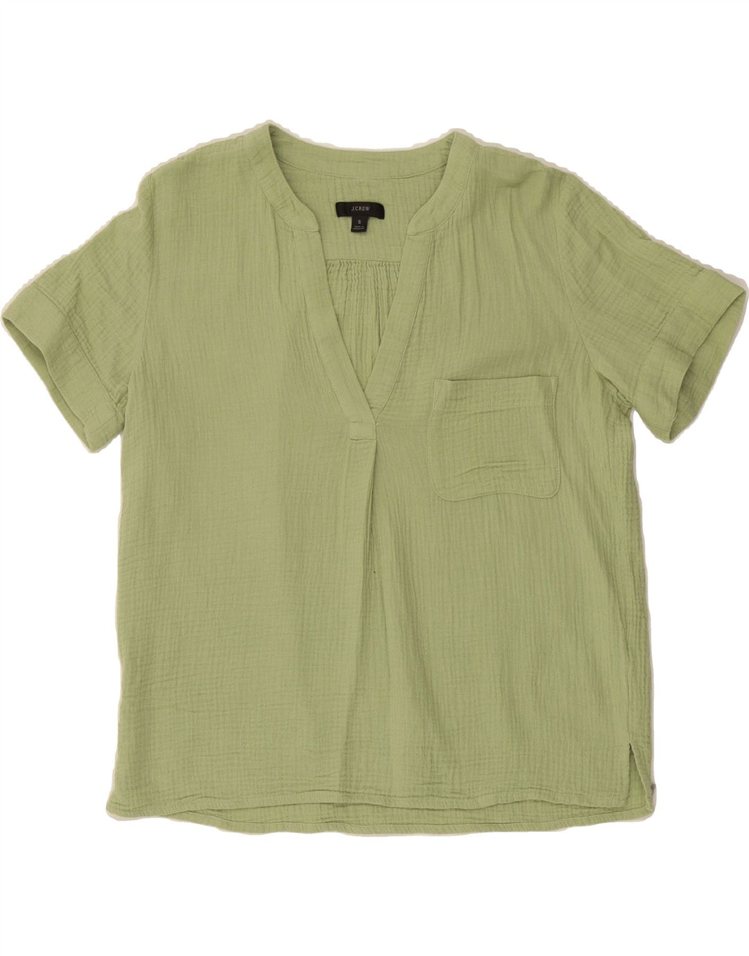J. CREW Womens Oversized Blouse Top UK 10 Small Green Vintage J. Crew and Second-Hand J. Crew from Messina Hembry 