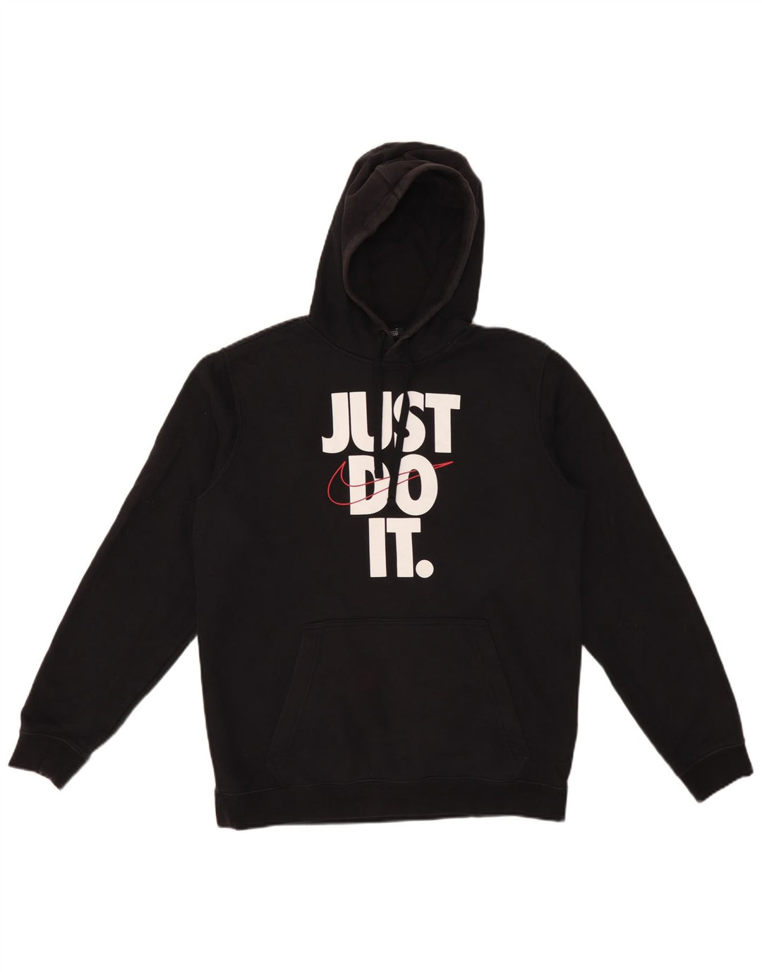 Nike Herre Graphic Hoodie Trøje Medium Sort Bomuld