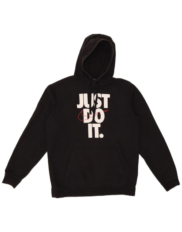 Nike Herre Graphic Hoodie Trøje Medium Sort Bomuld