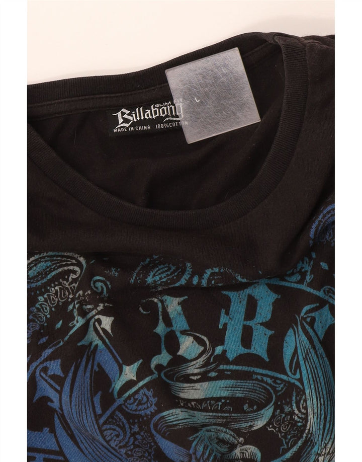 Billabong Herre Grafisk T-Shirt Top Stor Grå Bomuld
