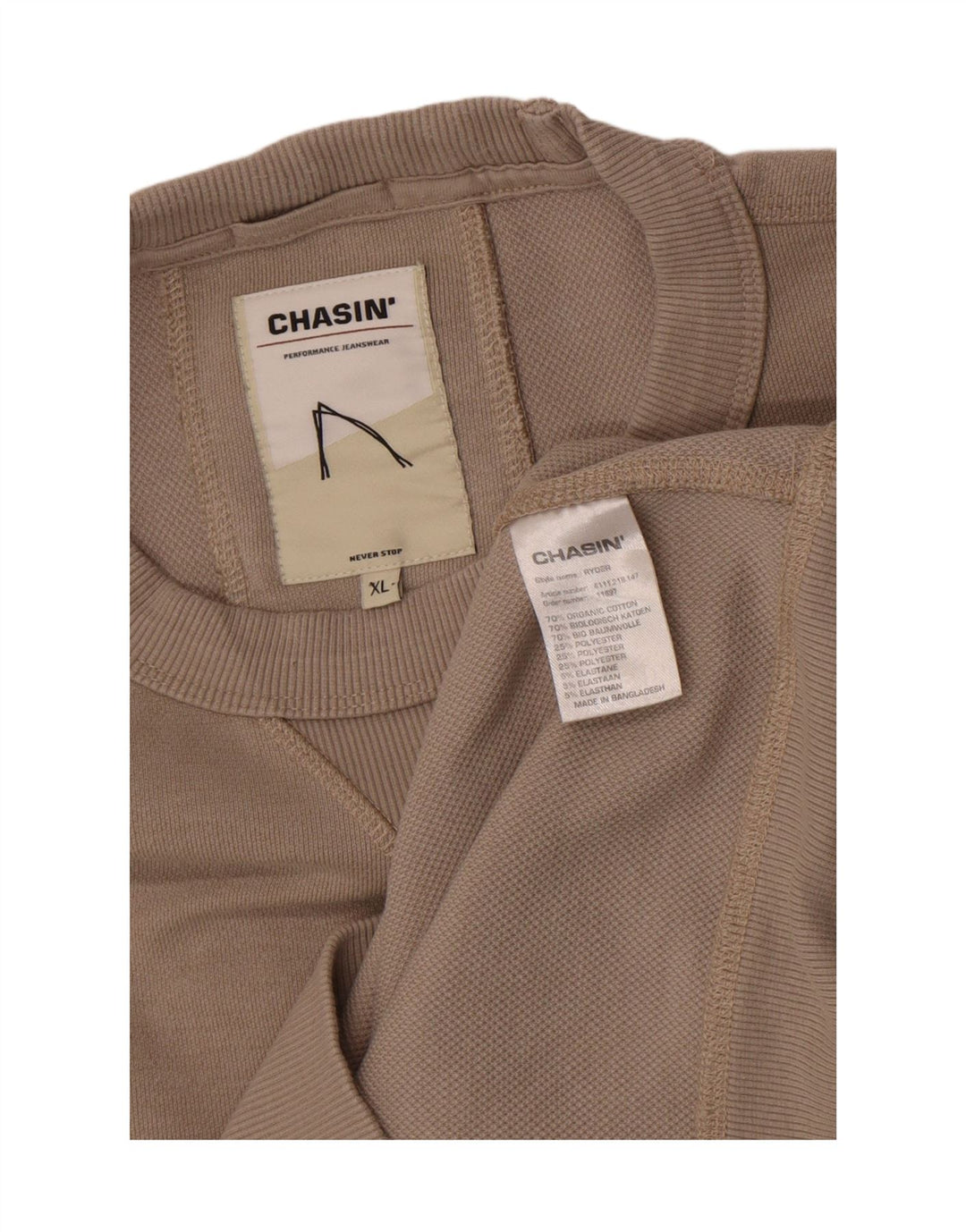 Chasin Herre Sweatshirt Jumper XL Grå Bomuld
