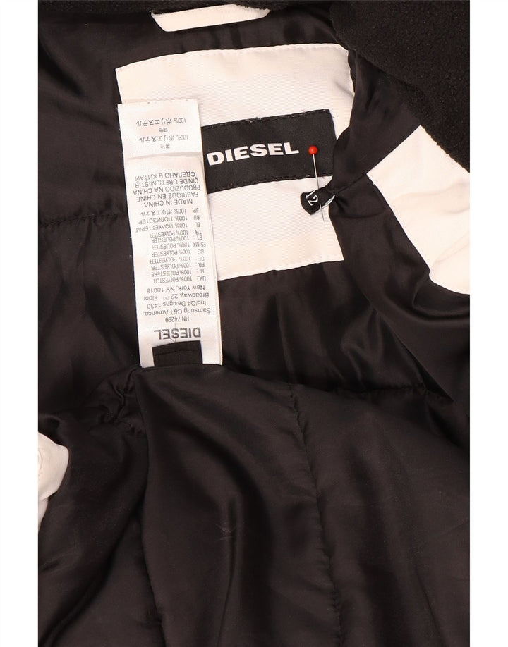 Diesel Piger Hættejakke Parka 11-12 År Hvid Polyester